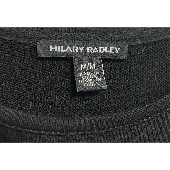 Hilary Radley Long sleeve black and grey stripe dress size medium - Picture 3 of 5